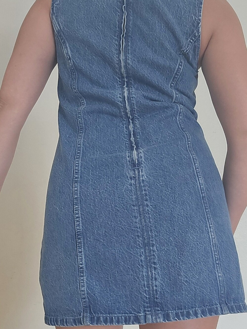 Abercrombie & Fitch Blue Sleeveless Denim Mini Dress